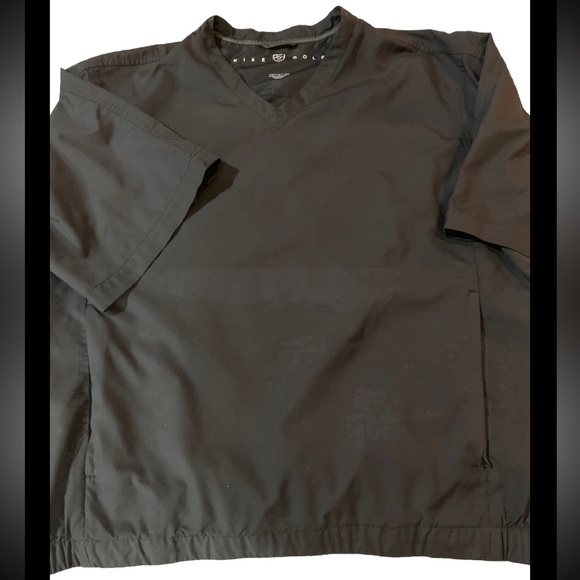 Nike Other - Nike Pullover Navy Windbreaker Short Sleeves Golf V Neck Med